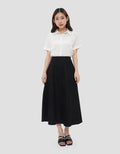 SUKO FLARE SUEDE ROK MIDI WANITA