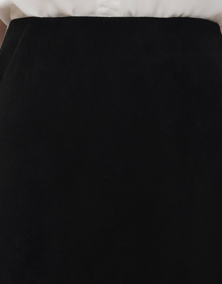 SUKO FLARE SUEDE ROK MIDI WANITA
