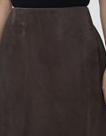 SUKO FLARE SUEDE ROK MIDI WANITA
