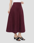 SUKO FLARE SUEDE ROK MIDI WANITA