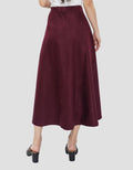 SUKO FLARE SUEDE ROK MIDI WANITA
