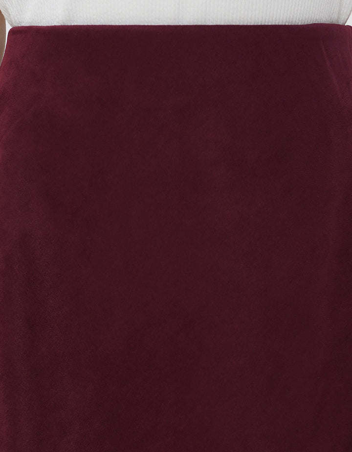 SUKO FLARE SUEDE ROK MIDI WANITA