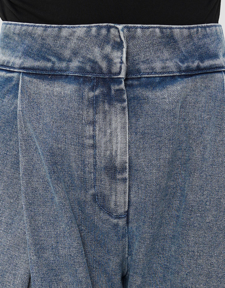 SUKO PLEATED CELANA JEANS WANITA
