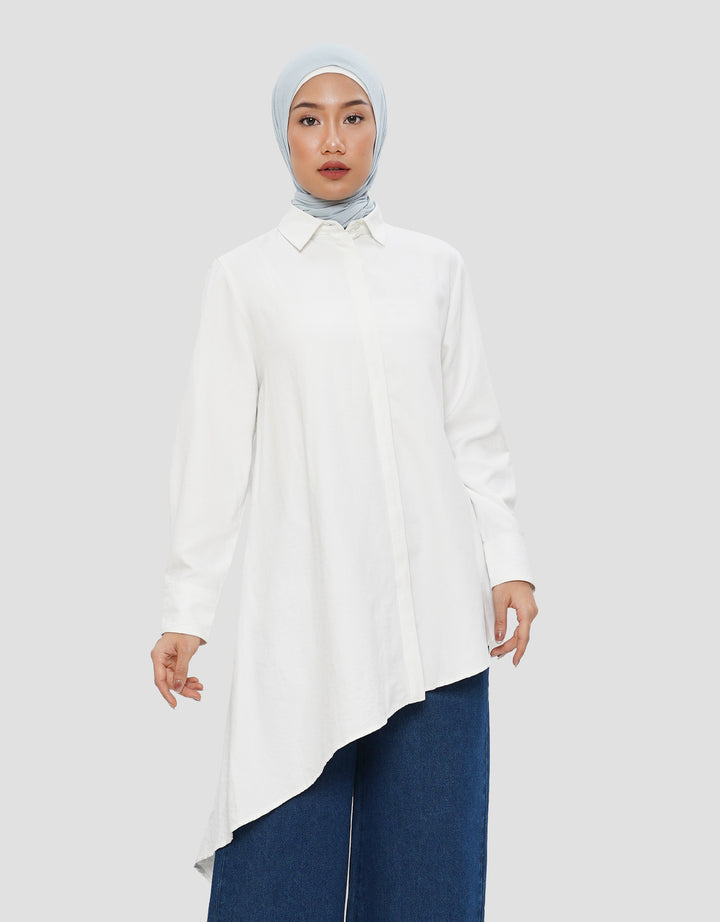 ANNISA ASYMMETRIC KEMEJA LENGAN PANJANG WANITA