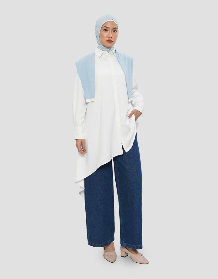 ANNISA ASYMMETRIC KEMEJA LENGAN PANJANG WANITA