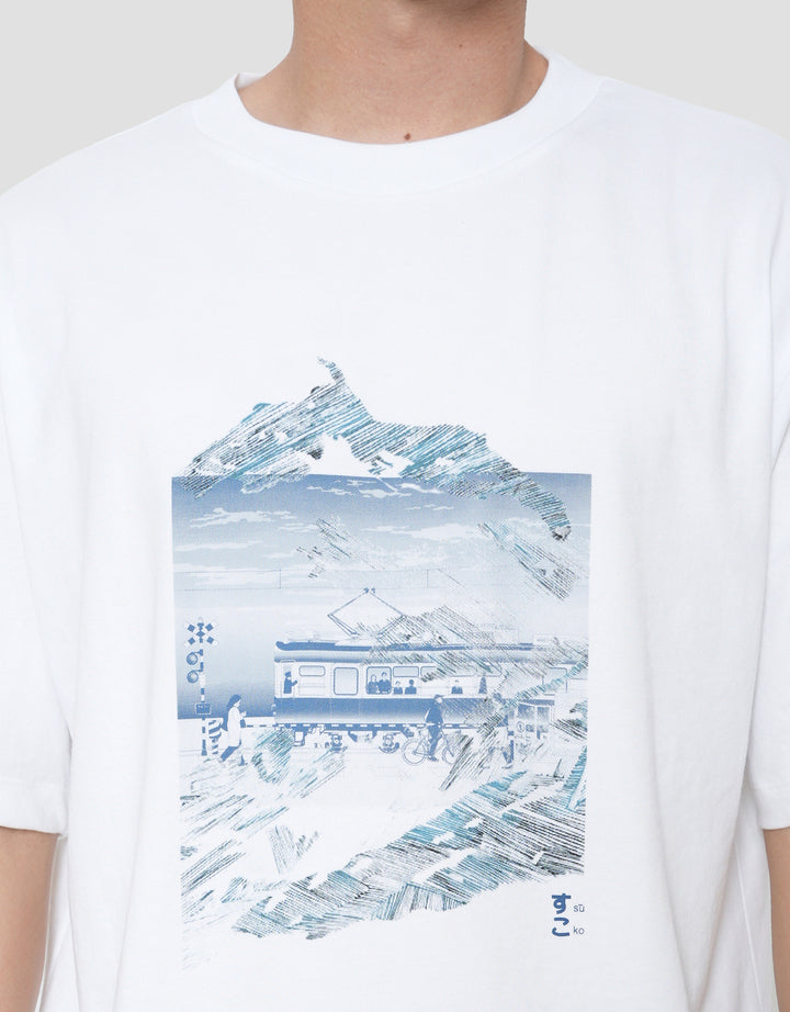 SUKO JAPAN RAILWAY KAOS OVERSIZE PRIA