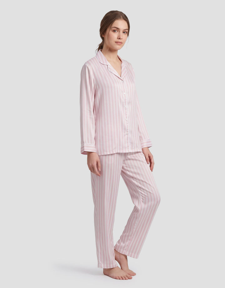SHE'SENSE STRIPES PAKAIAN SETELAN PIYAMA WANITA