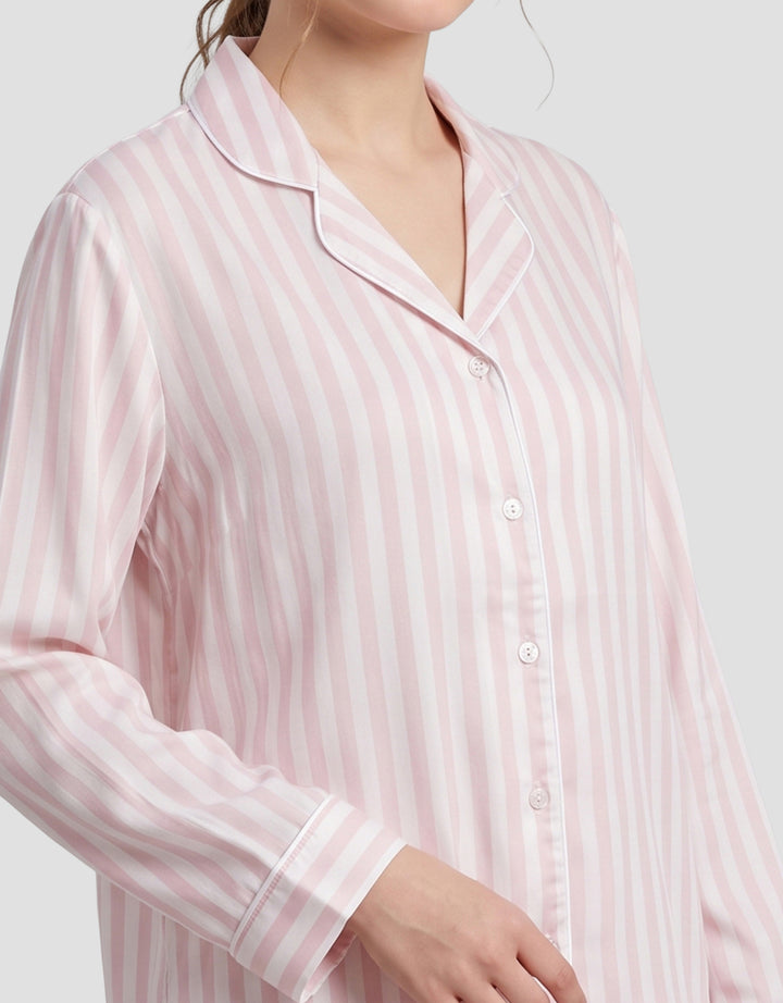 SHE'SENSE STRIPES PAKAIAN SETELAN PIYAMA WANITA