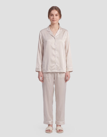 SHE'SENSE STRIPES PAKAIAN SETELAN PIYAMA WANITA