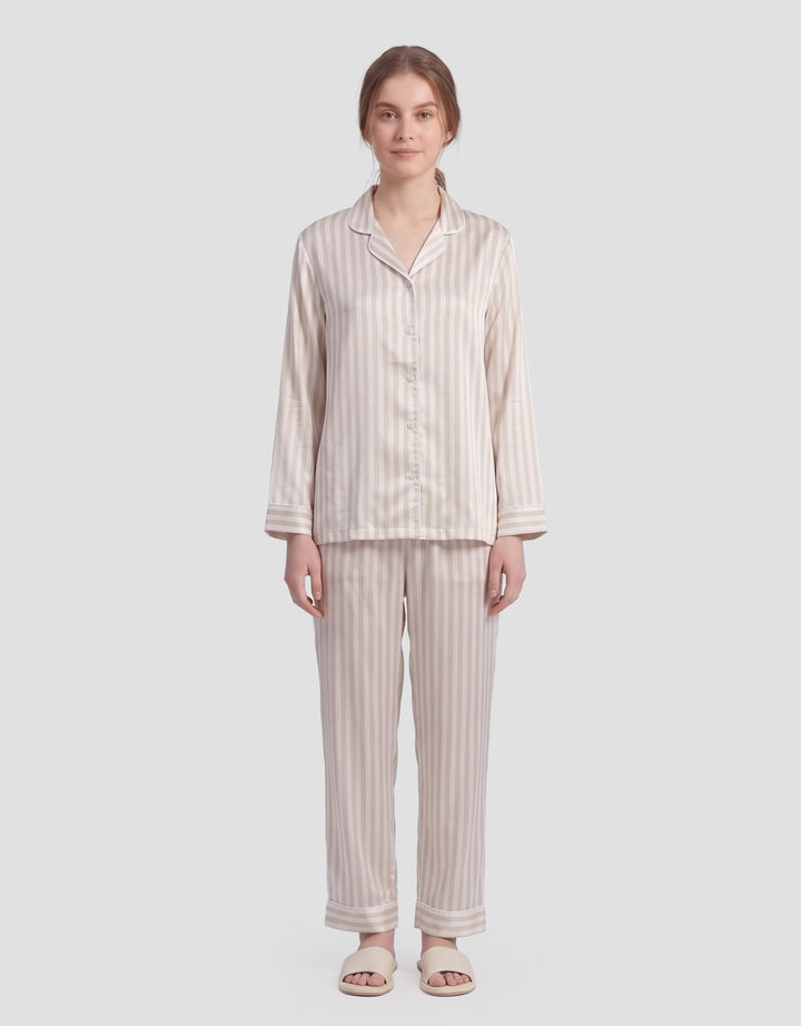 SHE'SENSE STRIPES PAKAIAN SETELAN PIYAMA WANITA