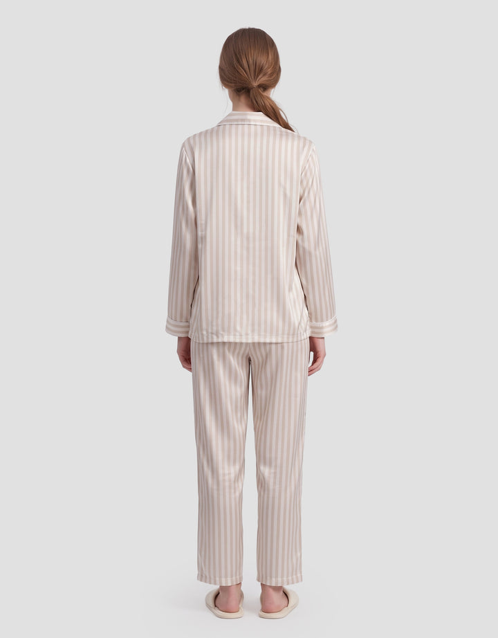 SHE'SENSE STRIPES PAKAIAN SETELAN PIYAMA WANITA