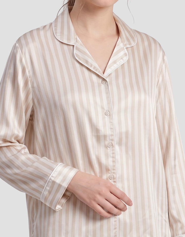 SHE'SENSE STRIPES PAKAIAN SETELAN PIYAMA WANITA