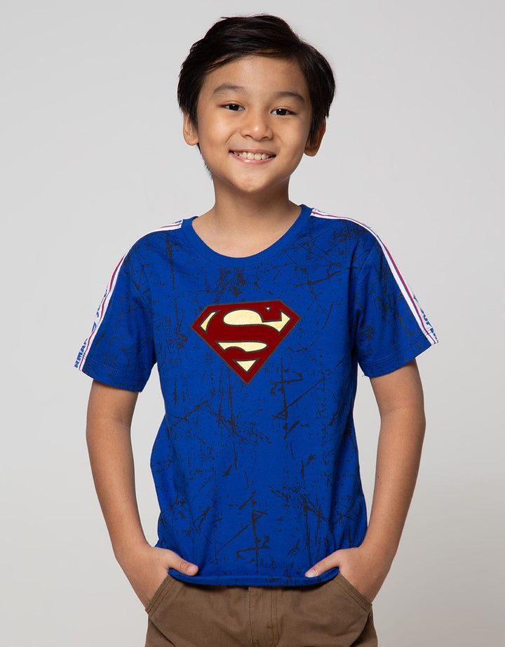 Character Short Sleeve T-Shirt Superman Marble Ribbon