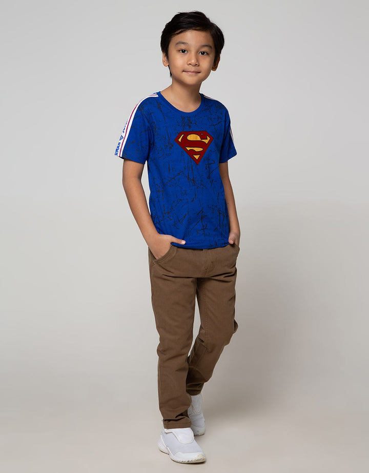 Character Short Sleeve T-Shirt Superman Marble Ribbon