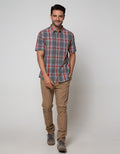 Gab's Short Sleeve Plaid Motif Shirt