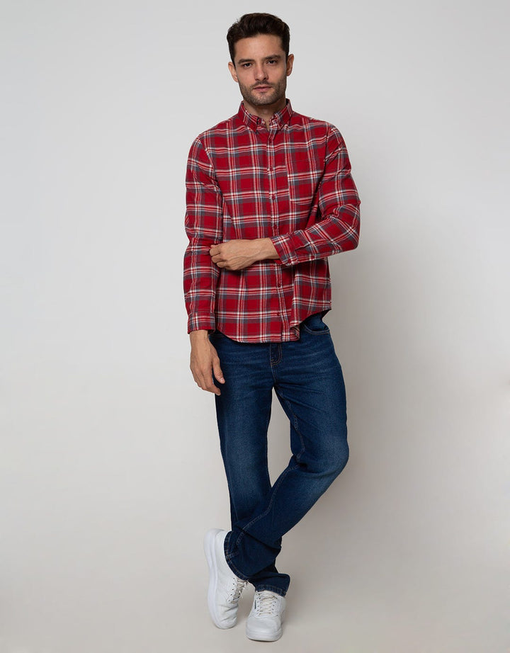 Details Long Sleeve Shirt Check Yarn Dye
