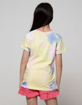 Aero Short Sleeve T-Shirt Basic Tie Dye Space Cat