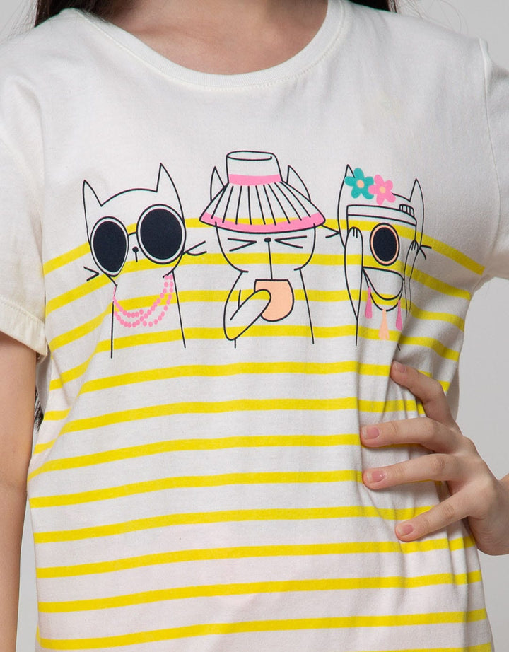 Aero Short Sleeve T-Shirt Basic Animal Cat Cool
