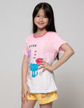 Aero Short Sleeve T-Shirt Basic Short Sleeve Animal Cat Ombre