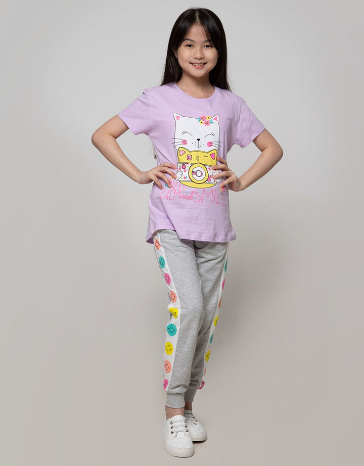 Aero Short Sleeve T-Shirt Basic Smile Cat