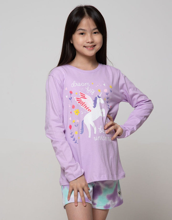 Aero Long Sleeve T-Shirt Basic Believe In Unicorn Dream