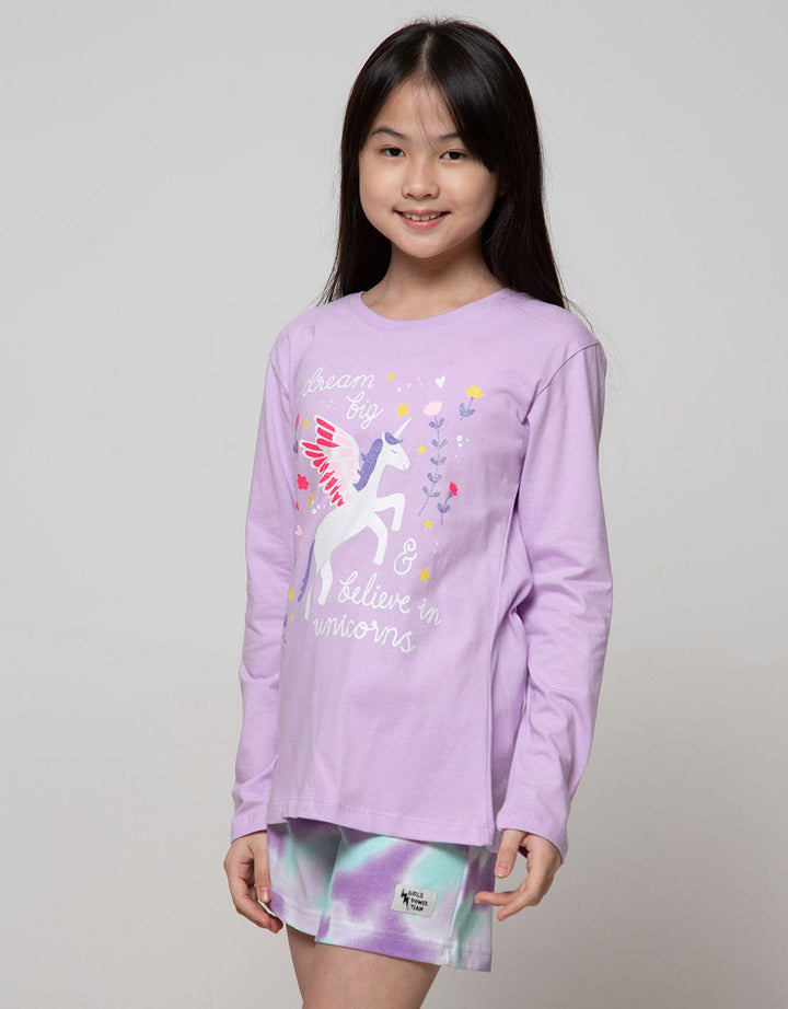 Aero Long Sleeve T-Shirt Basic Believe In Unicorn Dream