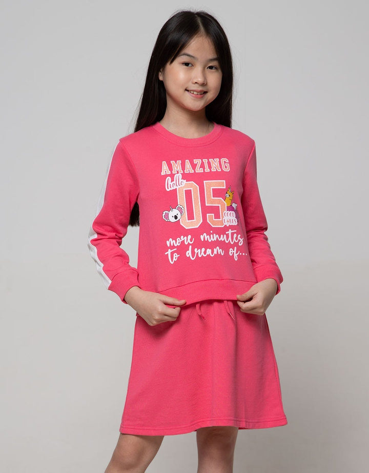 Aero Long Sleeve Koala Long Midi Dress