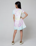 Aero Short Sleeve Midi Dress Daily Tie Dye