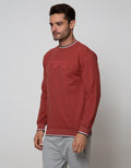 Details Sweatshirt Jumper Round Neck Embro List On Rib