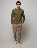 Details Sweatshirt Jumper Round Neck Bubbling Texture
