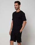 Cole Short Sleeve Pyjama Shorts Lounge Set Solid 1