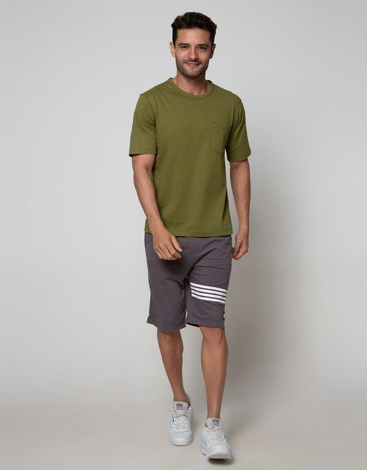Cole Short Sleeve T-Shirt Lounge Top Solid Pocket 1