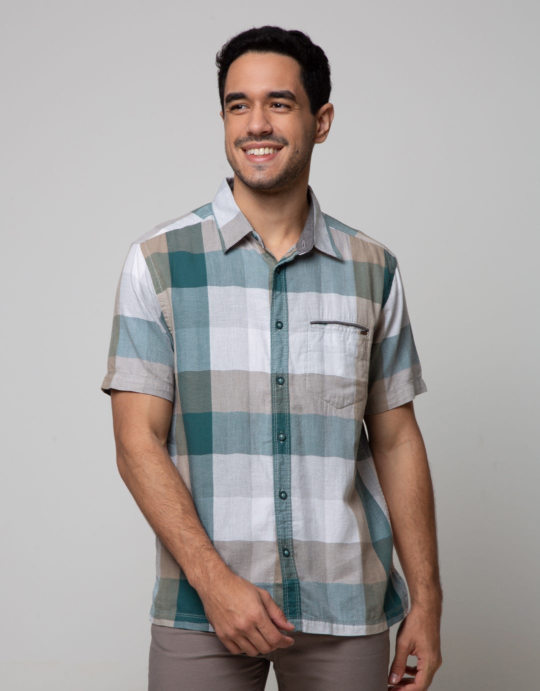 Watchout Casual Shirt with Checkered Motif with Pocket