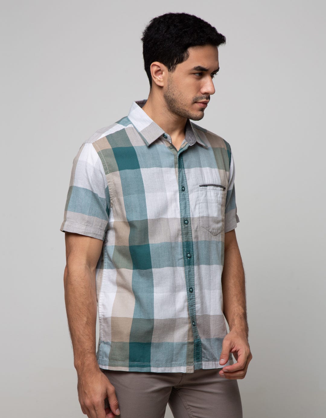 Watchout Casual Shirt with Checkered Motif with Pocket