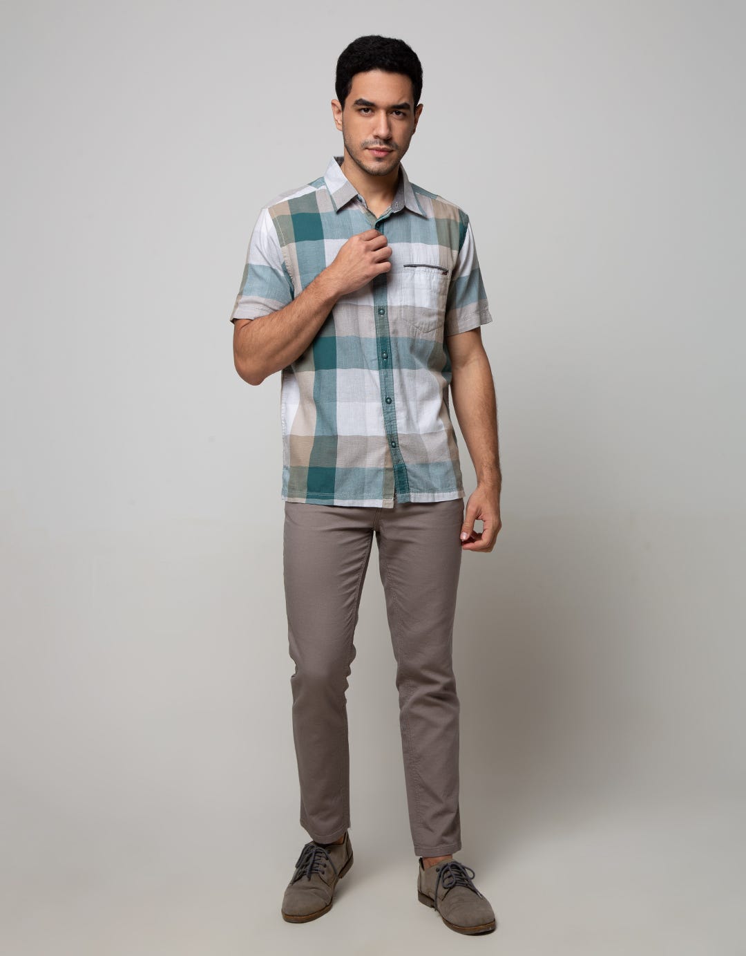 Watchout Casual Shirt with Checkered Motif with Pocket