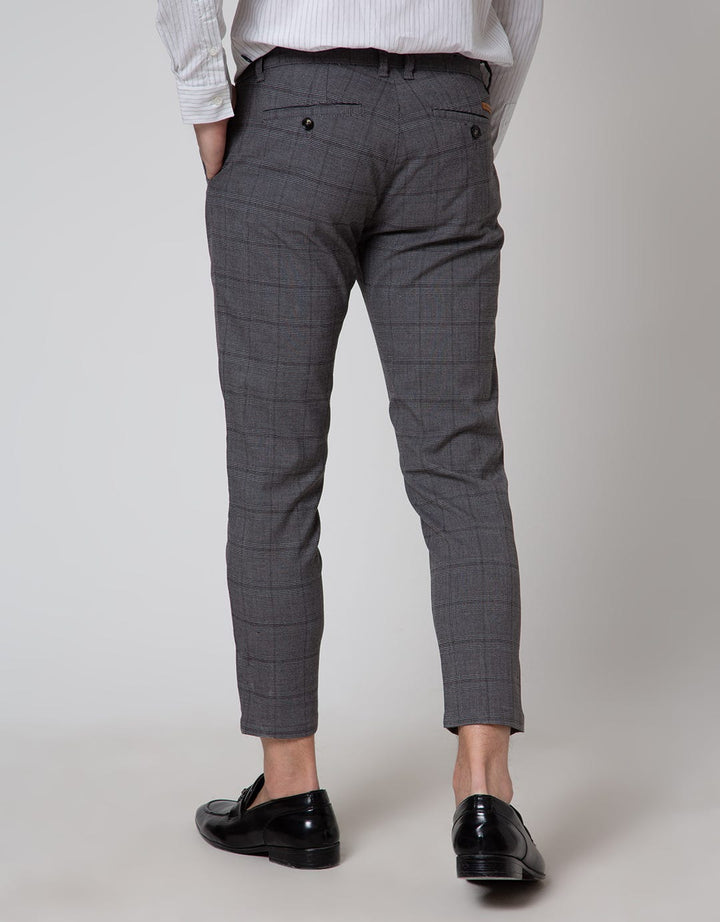 Andrew Smith Plaid Formal Celana Panjang Pria