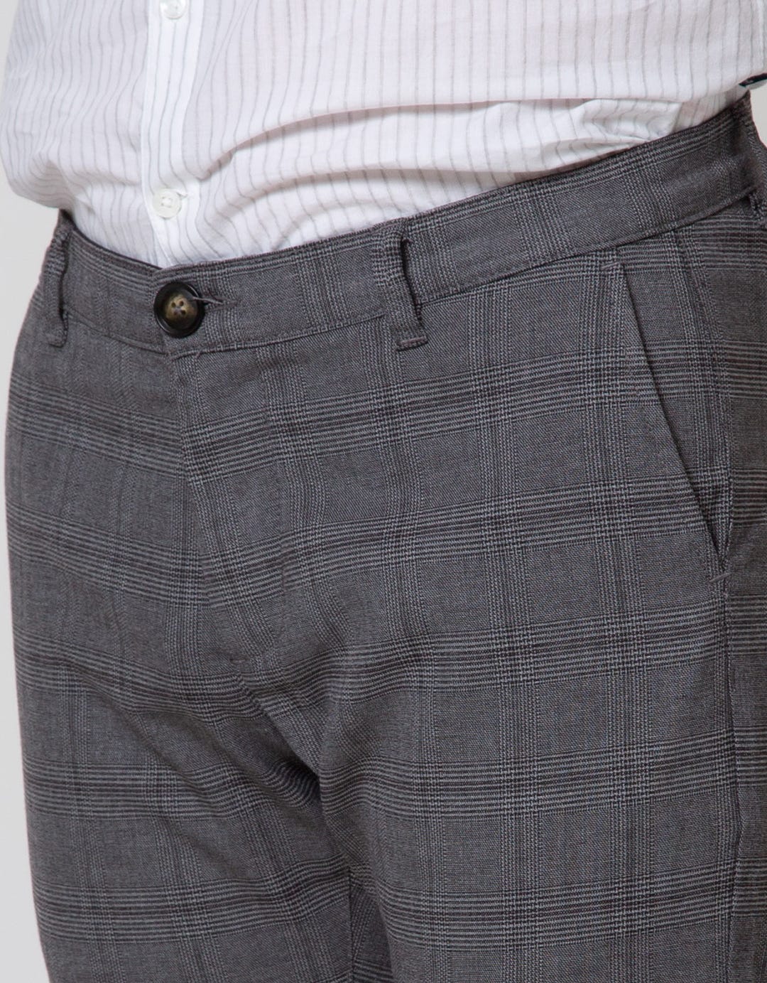 Andrew Smith Plaid Formal Celana Panjang Pria