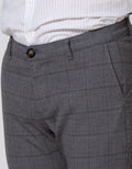 Andrew Smith Plaid Formal Celana Panjang Pria