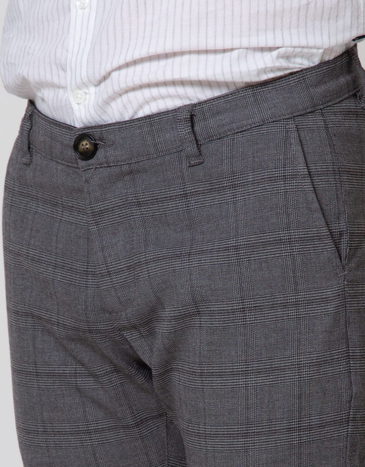 Andrew Smith Plaid Formal Celana Panjang Pria