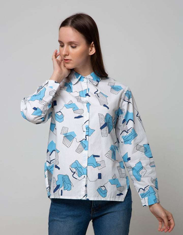 Nevada Long Sleeve Shirt Abstract Print 01