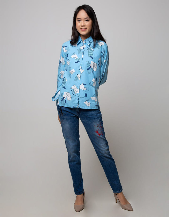 Nevada Long Sleeve Shirt Abstract Print 01