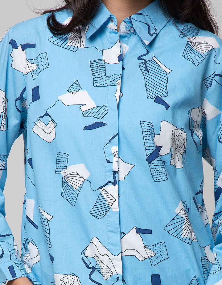 Nevada Long Sleeve Shirt Abstract Print 01