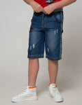 Marvel Short Pants Denim Spiderman Amazing Destroy
