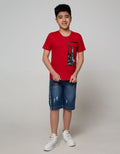 Marvel Short Pants Denim Spiderman Amazing Destroy