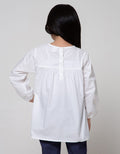 Little M Long Sleeve Shirt Embro Flower Butterfly