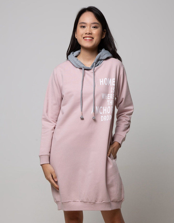 Nevada Long Sleeve Midi Dress Twinning Wording