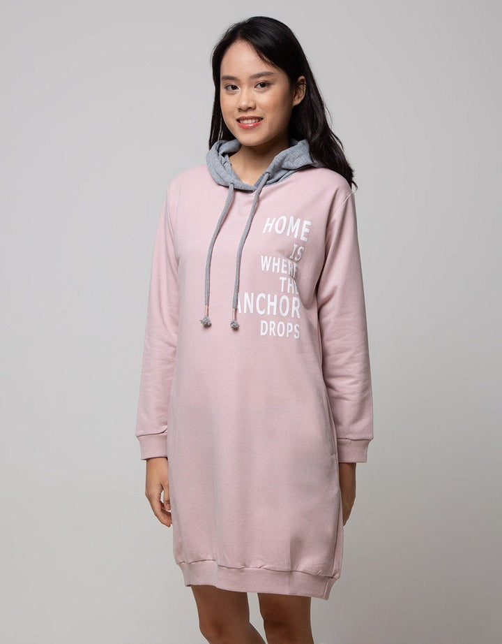 Nevada Long Sleeve Midi Dress Twinning Wording