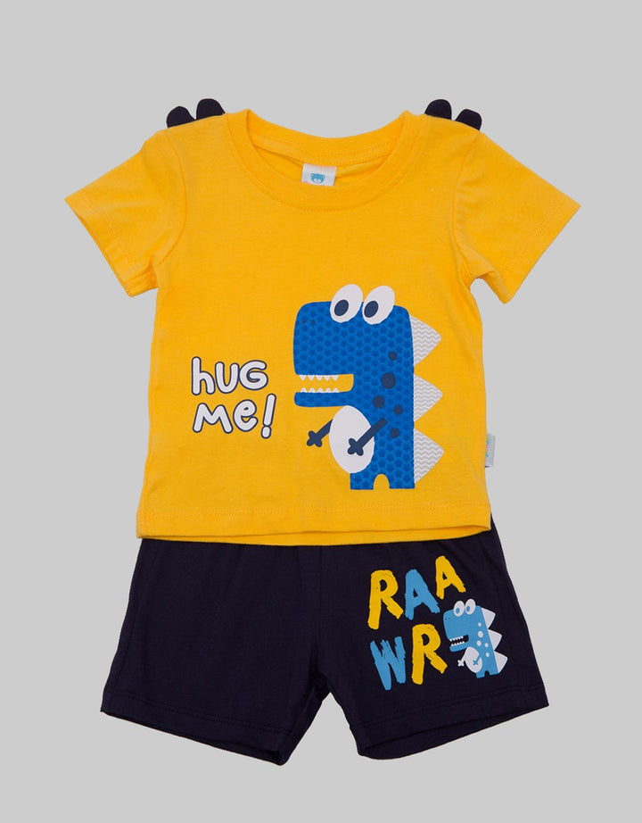 Pipiniko Top - Bottom Set Boys Dino Hug Me