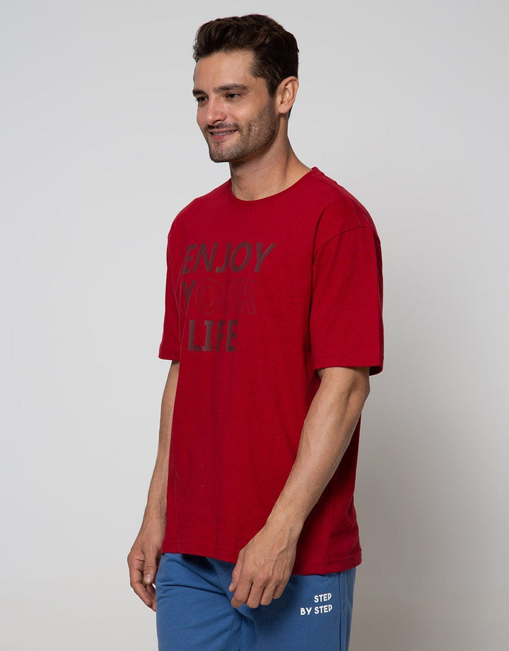 Cole Short Sleeve T-Shirt Print Enjoy Our Live Looks Embossed