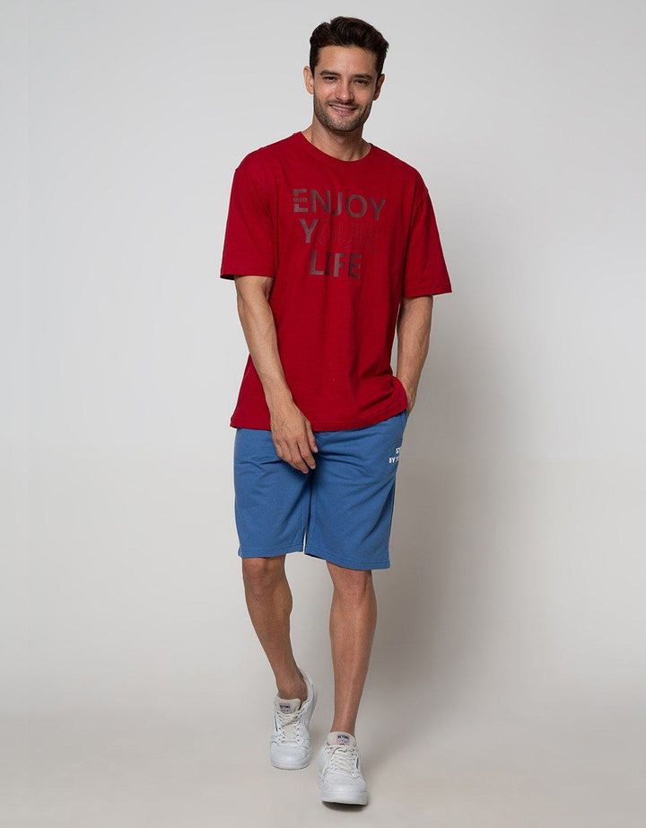 Cole Short Sleeve T-Shirt Print Enjoy Our Live Looks Embossed